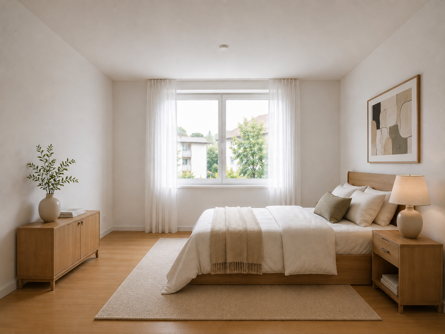 Schlafzimmer möbliert